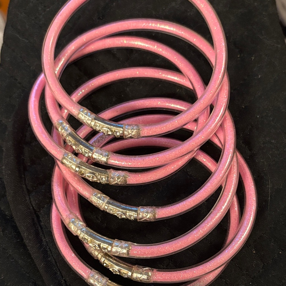 Budhagirl inspired bubblegum pink prayer bracelets